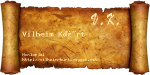 Vilheim Kürt névjegykártya